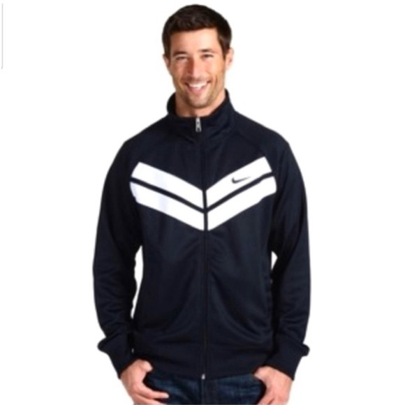 Nike Navy White Stripe Full Zip Track Jacket